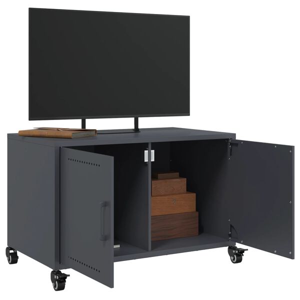 vidaXL TV Cabinet Anthracite Cold-rolled steel Standard TV Cabinet