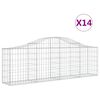 vidaXL Arched Gabion Baskets 14 pcs 78.7"x11.8"x23.6"/31.5" Galvanized Iron