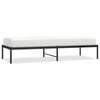 vidaXL Bed Frame Black Powder-Coated Steel Small Single Metal Bed Frame
