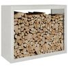 vidaXL Firewood Rack 39.4x15.7x31.5" Stainless Steel