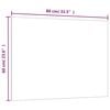 vidaXL Wall-mounted Magnetic Board Black 31.5"x23.6"&nbsp;Tempered Glass