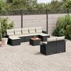 vidaXL Garden Sofa Set Black, Cream White