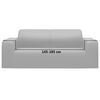 vidaXL Couch Slipcover Grey 100% Polyester jersey 2-Seater