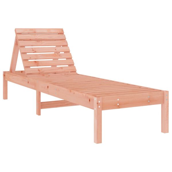 vidaXL Sun Lounger Natural Wood Solid Douglas Wood Large