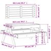 vidaXL Picnic Table Untreated wood Solid Douglas Wood