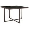 vidaXL Garden Dining Set Brown Poly Rattan Medium Removable Covers
