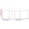 vidaXL Party Tent with 6 Mesh Sidewalls Blue 19.7'x13.1' HDPE
