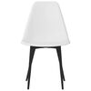 vidaXL Dining Chair Set of 4 White Polypropylene, Powder-Coated Metal