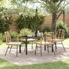 vidaXL Garden Dining Set 5 pcs Brown poly rattan