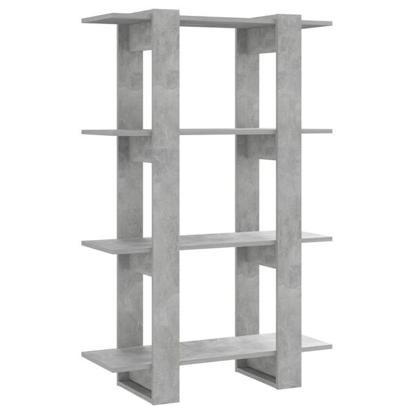 vidaXL Book Cabinet Concrete grey Engineered wood Medium Book Cabinet