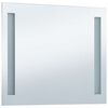 vidaXL Bathroom Mirror Silver Glass 19.7 x 23.6 in Lights