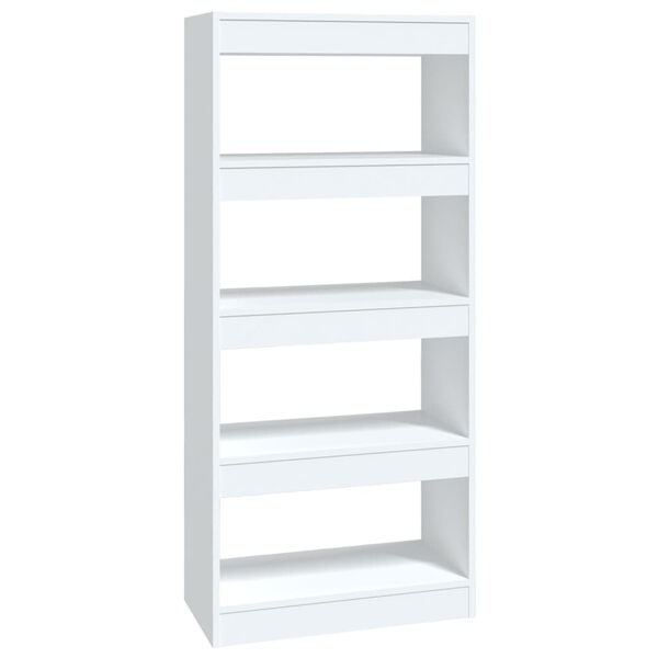 vidaXL Book Cabinet White Engineered wood Book Cabinet Rectangular