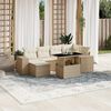 vidaXL Garden Sofa Set Beige, Cream White