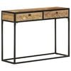 vidaXL Console Table Natural brown, Black