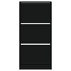 vidaXL Shoe Cabinet Black Engineered Wood Compact Shoe Cabinet