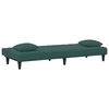 vidaXL Sofa Set Dark Green Velvet, Foam, Wood, Plastic 2 Piece