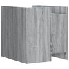 vidaXL Bedside Cabinet Grey Sonoma Engineered Wood 17.7 x 19.7 x 19.7 in