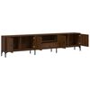 vidaXL TV Cabinet Brown Oak Engineered Wood, Metal 78.7 x 9.8 x 17.3 in