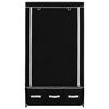 vidaXL Wardrobe Black Non-woven fabric, Iron Medium Collapsible