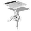 vidaXL Side Table Silver Aluminum Small Durable Side Table Square