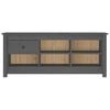 vidaXL Shoe Cabinet Grey Solid pine wood Medium Shoe Cabinet