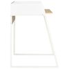 vidaXL Desk White and Oak Engineered wood, Powder-coated steel