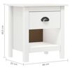 vidaXL Bedside Cabinet Set of 2 White Solid pine wood Compact