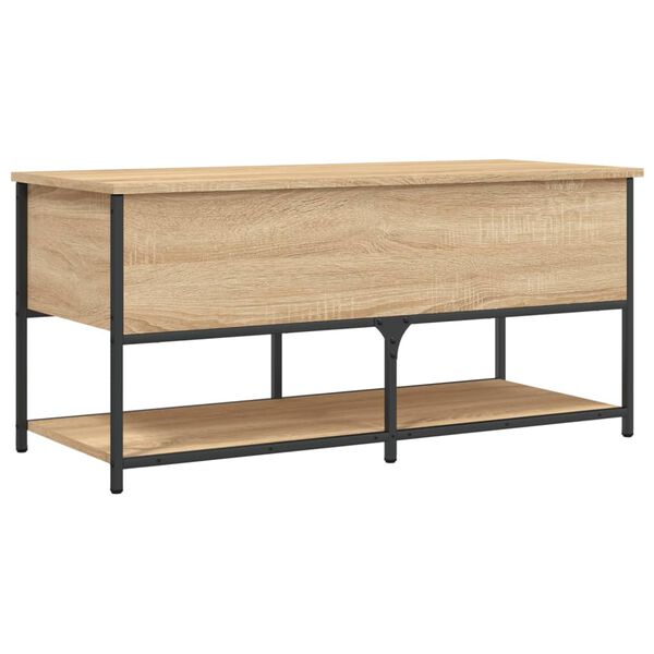 vidaXL Storage Bench Sonoma oak Engineered wood, metal 39.4 in