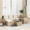 vidaXL Garden Sofa Set Beige, Cream white