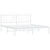 vidaXL Bed Frame White Powder-coated steel Super King Bed Frame