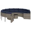 vidaXL Patio Sofa Gray PE rattan Large UV-resistant materials