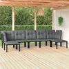 vidaXL Garden Lounge Set Black and Dark Gray