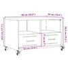 vidaXL TV Cabinet Pink Cold-rolled steel 26.8 x 15.4 x 17.1 in Storage