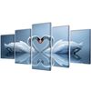 Canvas Wall Print Set Swan 39" x 20"