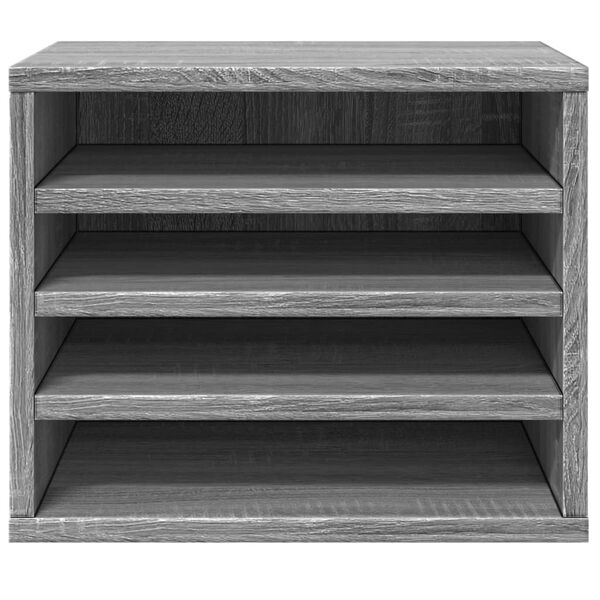 vidaXL Desk Organiser Grey Sonoma 14.2x10.2x11.6" Engineered wood