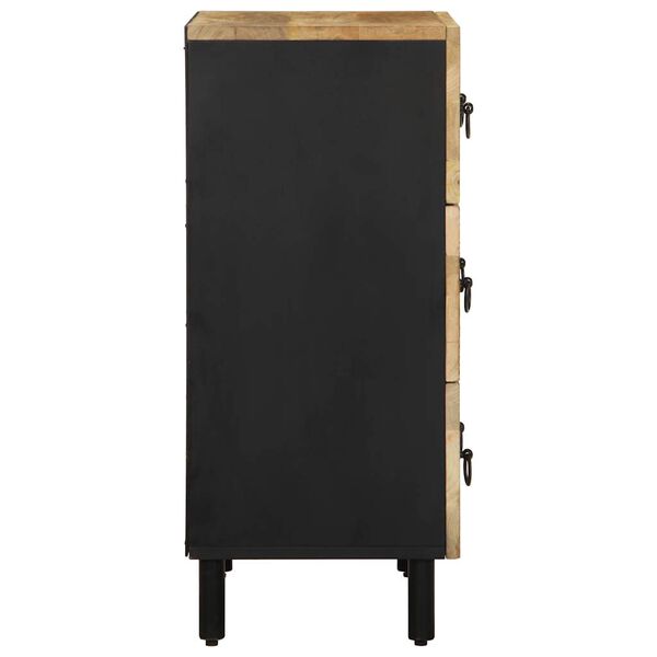 vidaXL Sideboard Black Solid rough mango wood Medium Sideboard