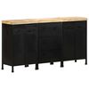 vidaXL Sideboard Rough Mango Wood with Black Frame