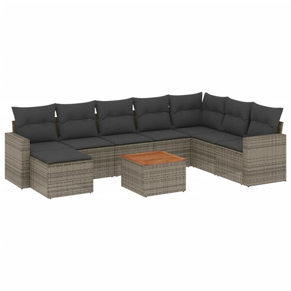 vidaXL Garden Sofa Set Grey
