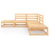 vidaXL Garden Lounge Set Natural Pine Solid Pine Wood 5 Piece Set