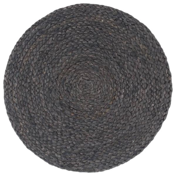 vidaXL Placemat Set of 6 Dark Grey Jute Medium Non-slip Placemat