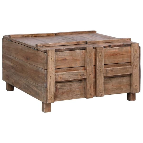 vidaXL Coffee Table Natural Wood Solid Mahogany Wood Medium Coffee Table