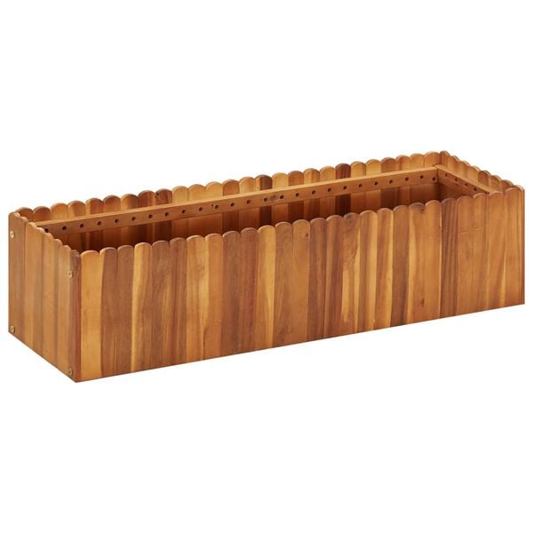 vidaXL Raised Bed Natural wood color Solid acacia wood Large Planters