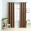 vidaXL Blackout Curtains with Rings 2 pcs Velvet Beige 55.1x88.6"