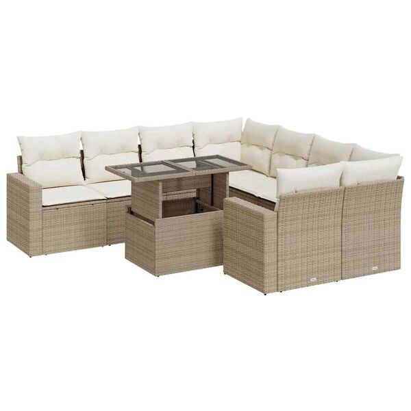 vidaXL Garden Sofa Set Beige