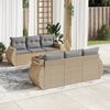 vidaXL Garden Sofa Set Beige, Light Grey