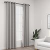 vidaXL Linen-Look Blackout Curtains with Grommets 2pcs Grey 140x88.6 "