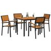 vidaXL Garden Dining Set 5 pcs Black and brown