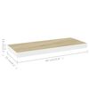 vidaXL Wall Shelf Oak and White Honeycomb MDF 23.6x9.3x1.5 in
