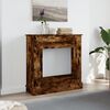 vidaXL Fireplace Surround Smoked Oak 35.4x11.8x35.4" Engineered Wood