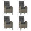 vidaXL Garden Dining Set Black and Grey
